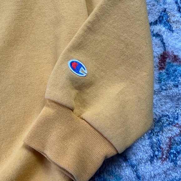 Vintage Champion Yellow Blank Crewneck Large - Picture 4 of 6